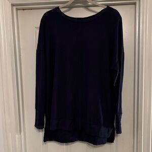 Time and Tru Navy Long Sleeve Crewneck Tunic
